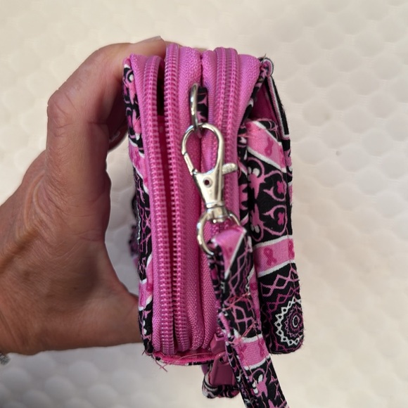 NEW Breast Cancer 2 Zipper- 21 Compartment Wristlet - Picture 11 of 14